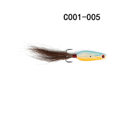 Load image into Gallery viewer, W.P.E Ice Winter Lure 1pcs 10g 15 color 41mm-45mm Hard Fishing Lure Artificial Bait for Winter Lead Jigging Wobbler Treble Hook