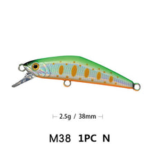 Load image into Gallery viewer, Mini minnow trout fishing lure crankbait hard bait wobblers good for sea fishing bass Swimbait leurre pesca fishing bait