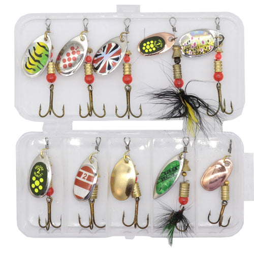 Metal Spoon Spinner Bait 2.5-4.4g  Feather Hooks Sequin Sea Fishing Lure Isca Artificial Paillette Wobbler Jig Metal Buzz Bait